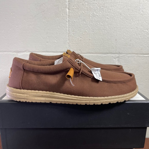 Hey Dude Wally Brown Canvas Casual Walking Slip On Shoes Men\'s Size 15 US/14 UK main image 12